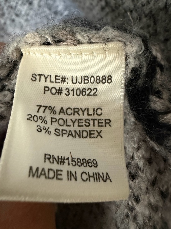 Promesa Abstract Mountain Long Open-Front Sweater Cardigan Coat S/M - Picture 7 of 10